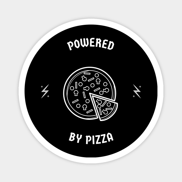 Powered By Pizza Magnet by Lasso Print